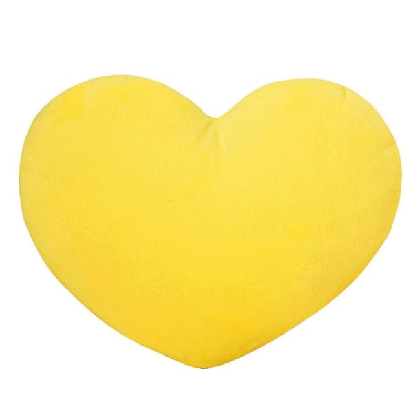 Mjuk Hjärtformad Kudde Romantisk Hjärtformad Prydnadskudde Sovkudde Gosedjur Soffa Säng Dekoration stil 139 LGL Yellow M