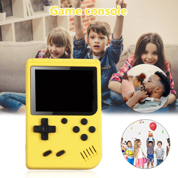 Sisäänrakennettu 500 Classic Games Retro-videopelikonsoli Kids Gift[GL] yellow