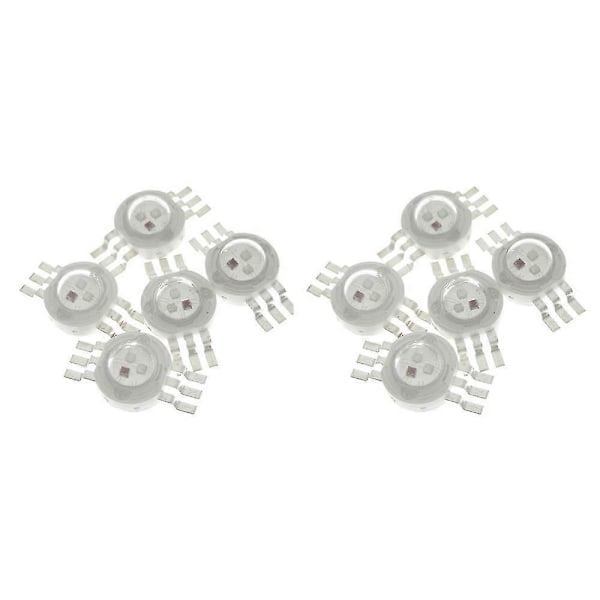10 st 3x3w Hög Rgb Röd Led Lampa Energisparande Lamp Pärlor Glödlampor 6pin 45mil 3w Hög (LGL)