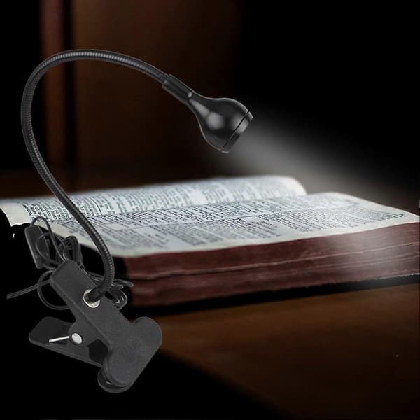 USB Genopladelig Clip-on Skrivebords LED Lampe Computer Læselampe med Knap (LGL) Silver-warm Light