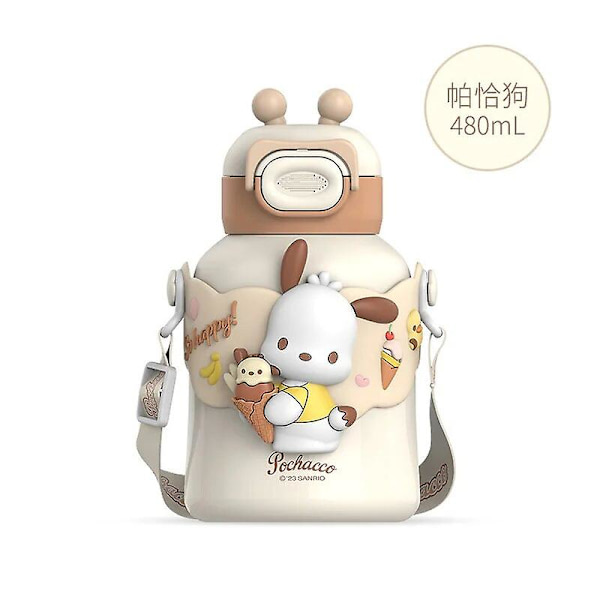 Sanrio Kuromi Termosmuki Tytöille Kawaii Anime Cinnamoroll My Melody Pillimuki Talvi Lämmin Suuri Tilavuus Vesipullo Lahja Lapselle