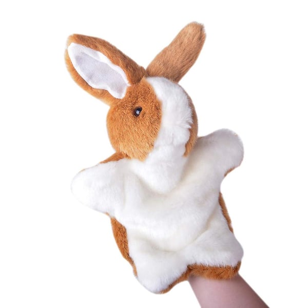 Hånddukke Plys dyrelegetøj Fantasifuld historiefortælling Legetøj Børnegave Brown Rabbit