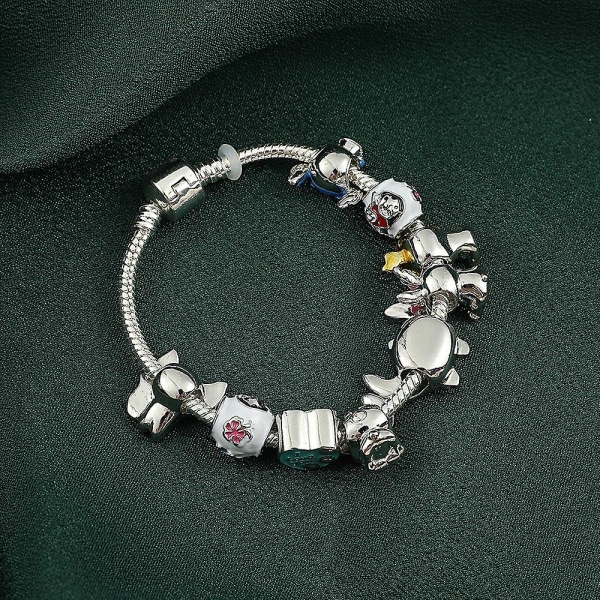 Børns Piger Tegneserie Stitch Armbånd Charm Perler Armbånd Smykker [LGL] 17cm