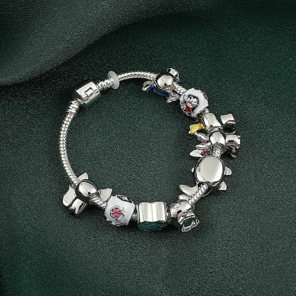 Kids Girls Cartoon Stitch Armband Charm Pärlor Armband Smycken [LGL] 21cm