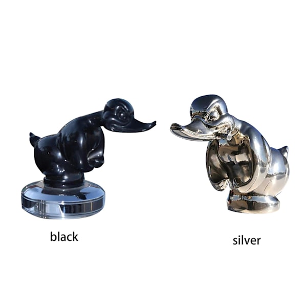 Kromi Convoy Duck Hood -koriste, ihana lahja ankan ystävälle ja perheellesi, ystävällesi 15*10cm [L] Silver