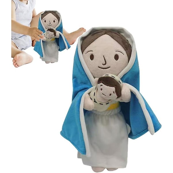 Jomfru Maria Jesus Kristus Plys Religiøst plyslegetøj Blødt udstoppet figurlegetøj[GL]