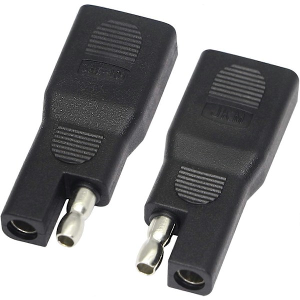 SAE Polaritetsomvandlare, SAE Hane till SAE Hona Snabbkopplings Solar Förlängningskontakt för Fordon, Solpanelbatteri (2-pack) (LGL)