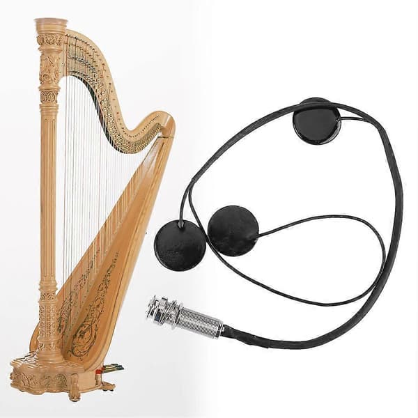 Bærbar kvalitets harpe pickup musikinstrument tilbehør sort (LGL)