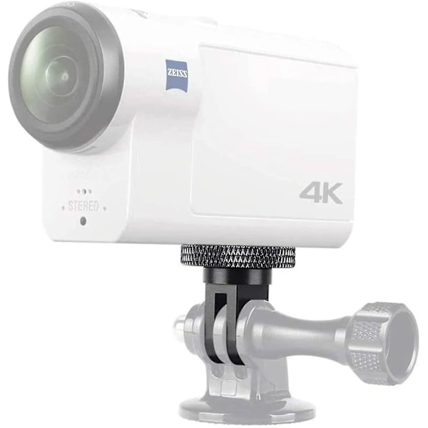 Tripod Adapter Kamera Mount Tilbehør Aluminium Adapter Montering af Kameraer Til For Gopro Mount og Andre Action Kameraer (2 Stykker, Sort) (LGL)