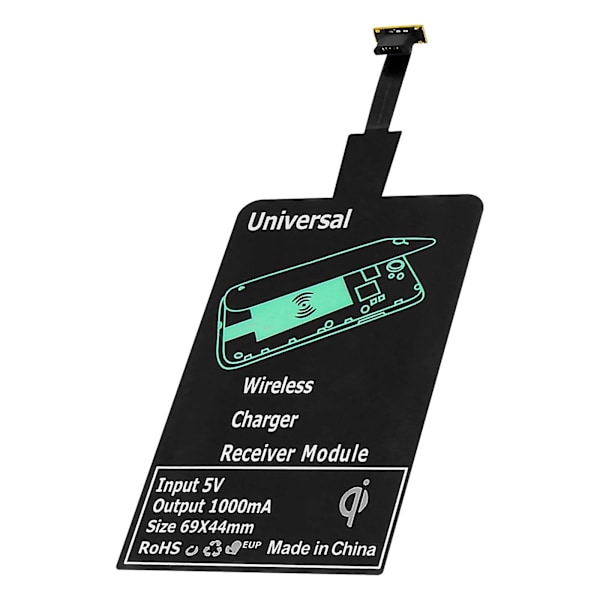 Bandkabeladapterkit Trådlös QI-laddningsadapter smartphone Micro-USB-port LGL White