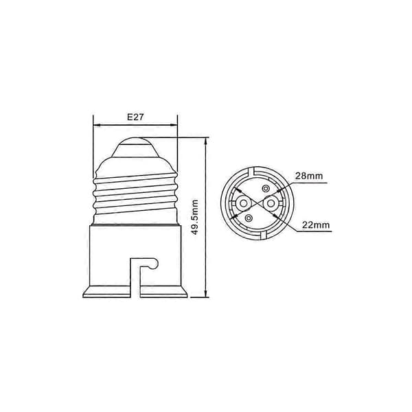 E27-B22 lamphållare omvandlare (LGL)