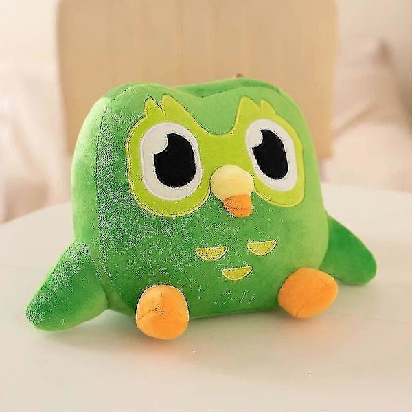 Duo Lingo Ugle Plys Duolingo Plyslegetøj Duo Lingo Maskot Ugle Grøn Duo Ugle Dukke Duolingo Blødt Legetøj Udstoppede Dyr Sød Pude LGL