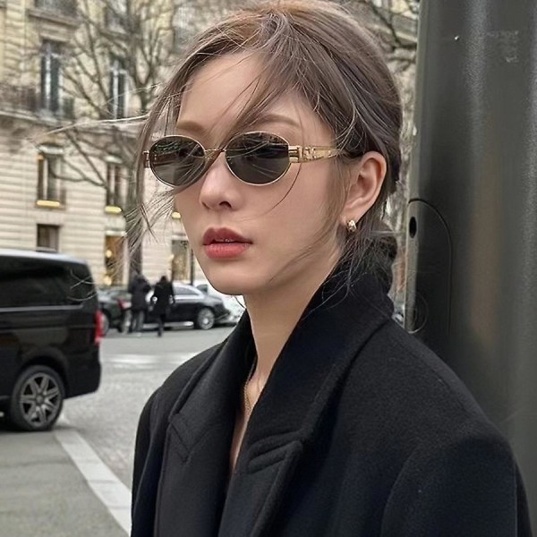 2023 Nye Fashion Arc de Triomphe Retro Ovale Ramme Solbriller