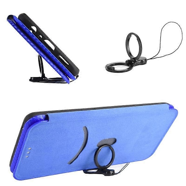 HTC U24 Pro 5G Kotelo Jalustalla Korttipaikalla Nahkainen Puhelinkuori Hiilikuitukuvio LGL Multicolor Style D