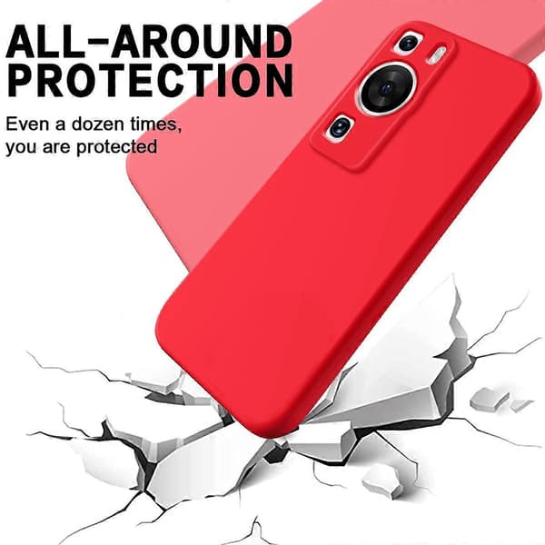 Flydende silikone etui til Huawei P60/P60 Pro (LGL) Red