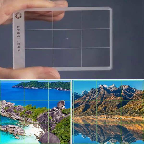 Fibonacci-sommittelun etsin, läpinäkyvä etsinviivain valokuvaukseen (LGL) E