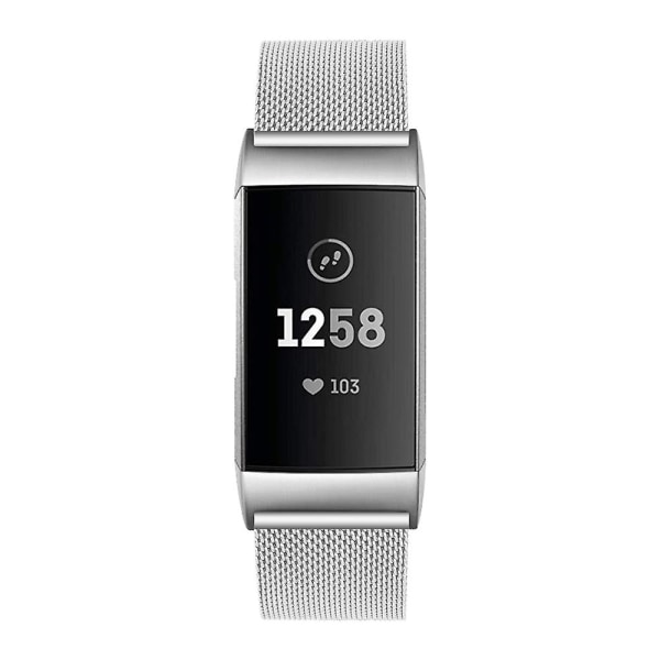 Kvalitets smartklocka armband justerbar smartklocka band ersättning för Fitbit Charge 6/5 [LGL] Silver Style B Fitbit Charge 6