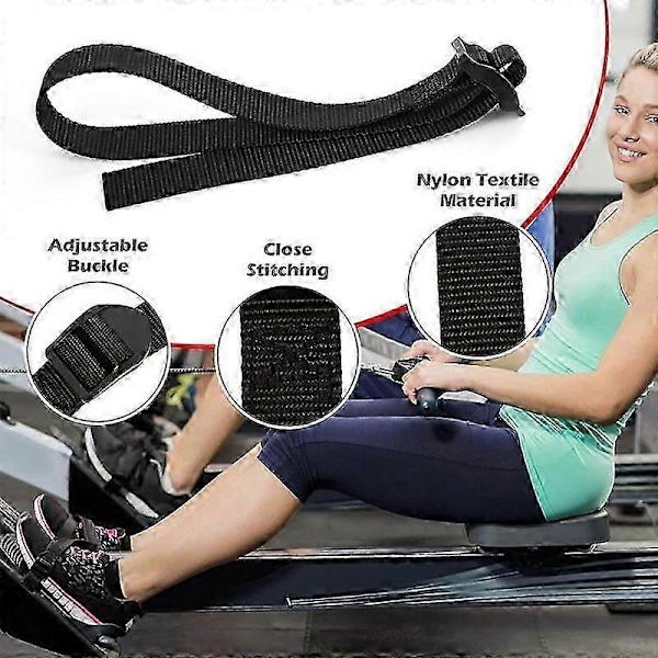2-pak Ro Maskine Fodstropper, Justerbare Fitnessstropper til Romaskiner LGL