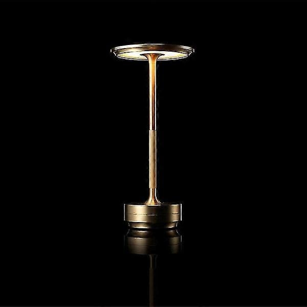 Trådløs bordlampe Dæmpbar metal USB genopladelig bordlampe LGL Gold