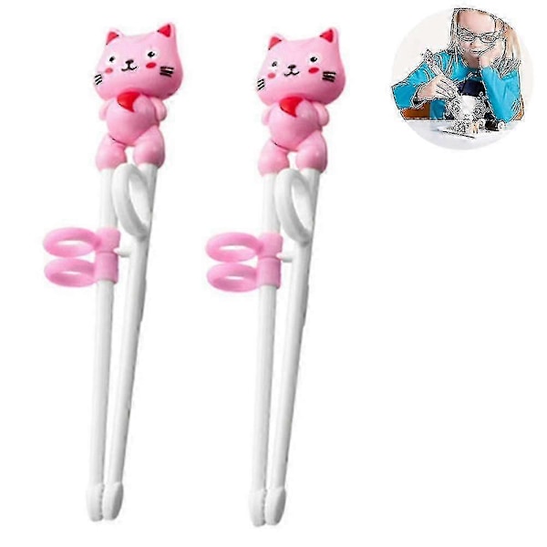 2 par træningspinde, lærepinde til børn - God LGL Pink