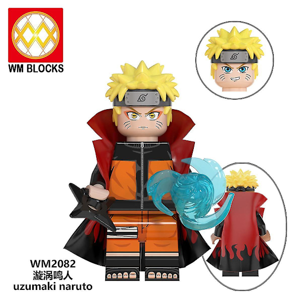 Naruto Rakennuspalikka Minifiguuri Pieni Hiukkasten Liitäntä Nukke Leikki 8-osainen Sarja