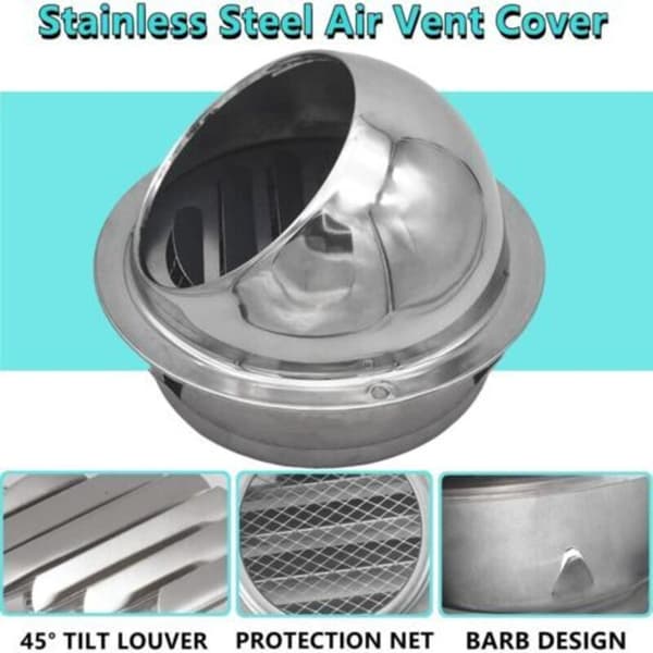 100 mm utsugsventil i rostfritt stål för ventilationssystem (100 mm) (LGL)