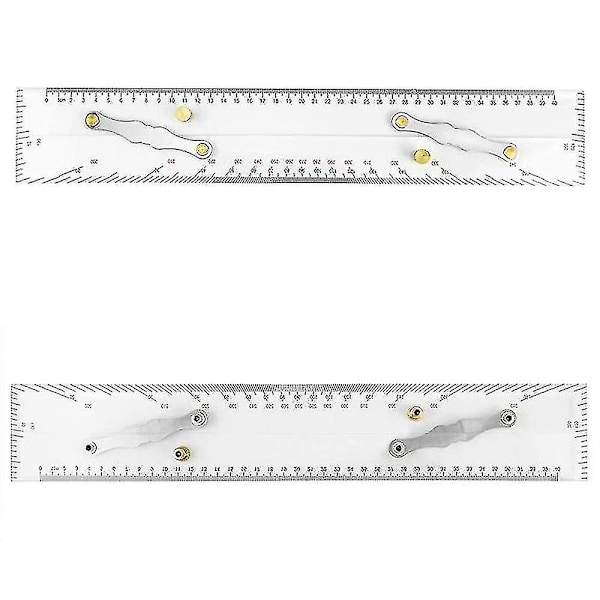 Marin parallell linjal genomskinliga skalor, kartläggnings punkter för att dra parallell linjal 450 mm, sjökort Pa [GGL]