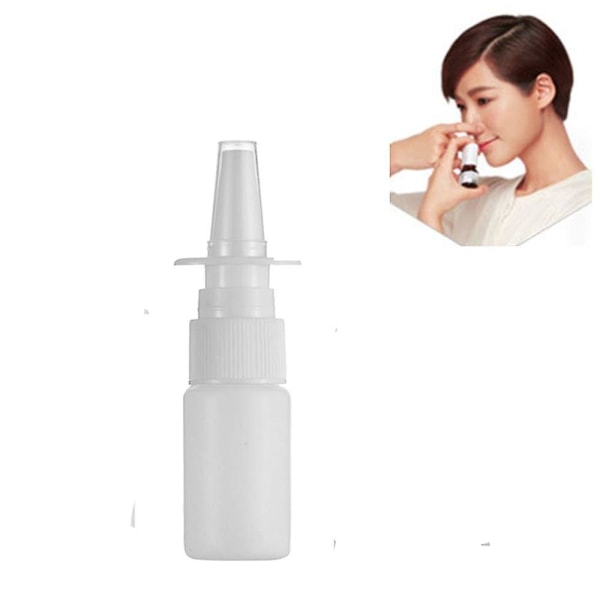 30 ml hvit tomme plast nesesprayflasker Pumpesprøyte tåke nesespray påfyllbar flaske, pakke med 12
