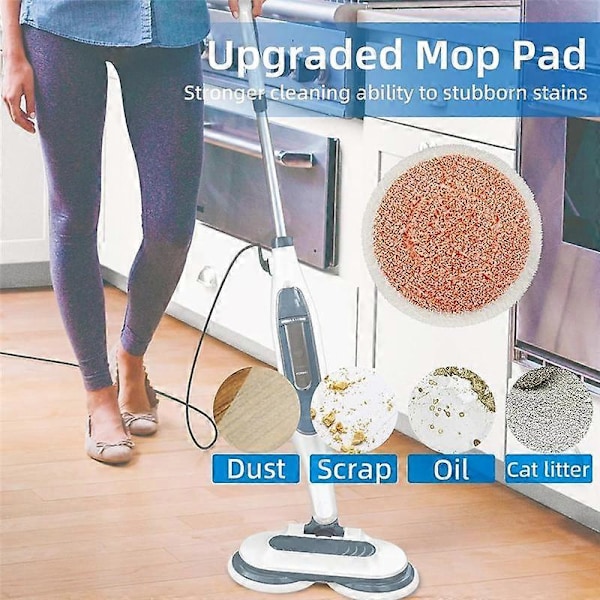 12-pack Kraftiga Skrubb Ångmoppdynor för S7000AMZ / S7001 / S7201 Ångmopp, Ång- och Skrubbrengöringsdynor LGL Orange