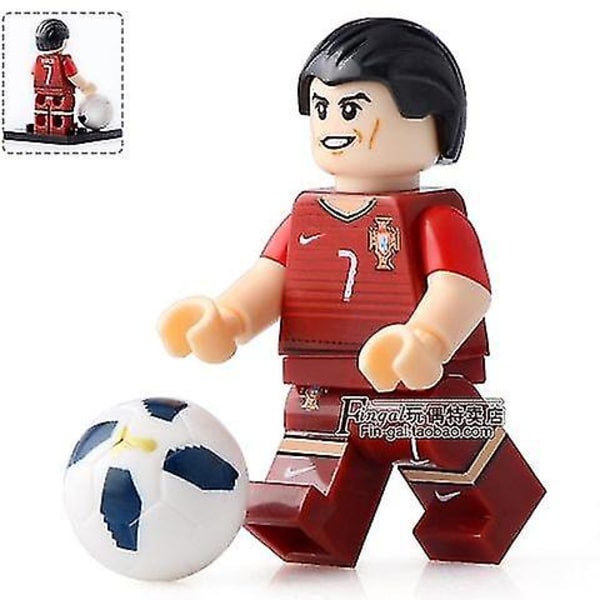 Fotball Byggeklosser Ronaldo Lionel Messi Beckham Neymar Twitchy Puslespill Leker Only 1pcs Ronaldo A