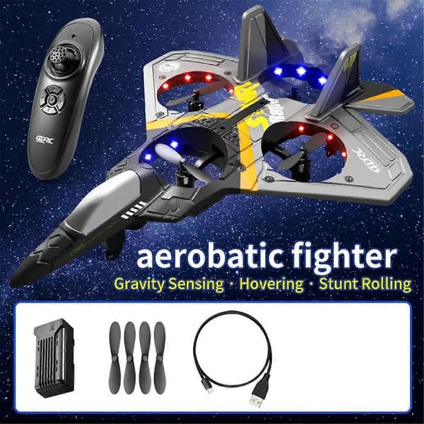 RC Fjärrkontroll Flygplan 2.4G Fjärrkontroll Hobbyplan Segelflygplan EPP Skumleksaker RC Drone Ki (LGL) SilverMulticolor