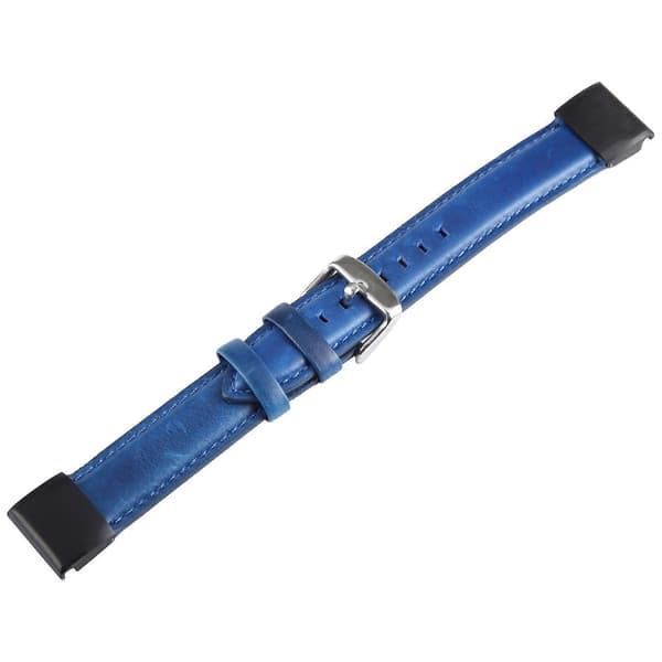 20 mm vanlig vevd lærrem til Garmin Fenix 7S (LGL) Dark Blue