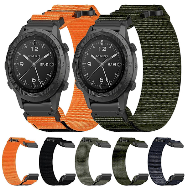 22mm Nylon Klokkereim For Garmin Instinct 2 Solar LGL Army Green
