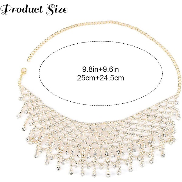 Heytea Rhinestone Choker Tassel Halskæder Halskæder Prom Halskæde Kæde Party Hals Smykker Tilbehør Til Kvinder - -  (LGL)