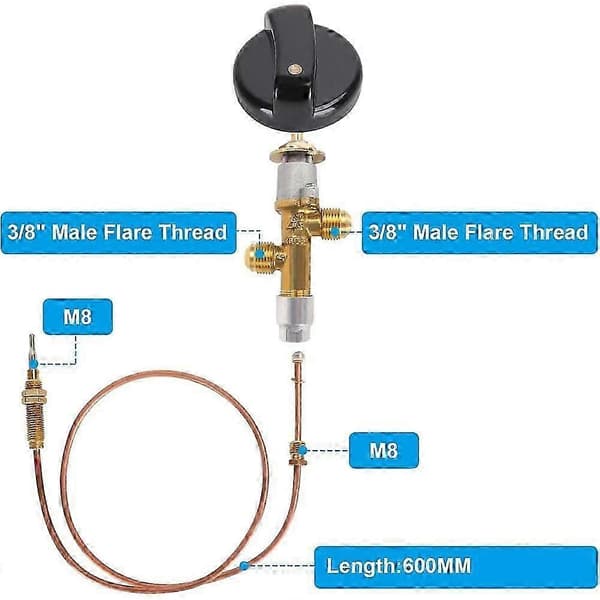 Gasolkamin Eldstad Flamfel Kontrollventil Kit Eldstad Termoelement Ersättningskontrollventil (LGL) As Shown