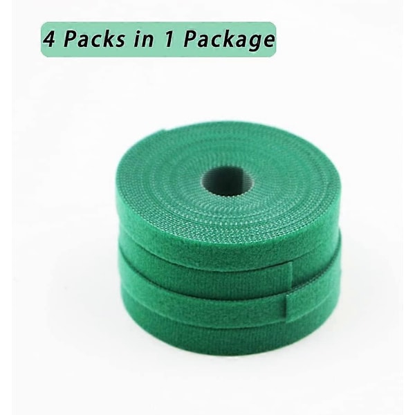 Växtband, Trädgårdsband, Återanvändbart Växtband, Kardborreband, Mjuka Växtband Växtstöd, Tomatband, Vinbandsband, 5m Längd x 4st (LGL)