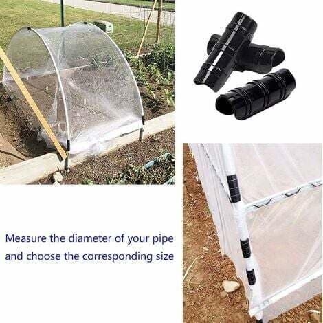 2-pak slangestrammere til drivhuse, polycarbonat-drivhuse, drivhuse, bannere, havehuse, sort, 19 mm (LGL)
