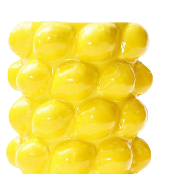 Blomvas i porslin Blomkruka Blomsterarrangemang för Balkong Hylla Kontor LGL lemon yellow 16.5cmx9cm