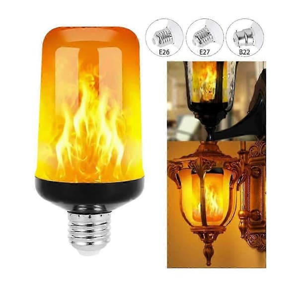 B22/E12/E14/E27 LED Fladdrande Låga Lampa Brinnande Eld Effekt Nattlampa (LGL) usb light