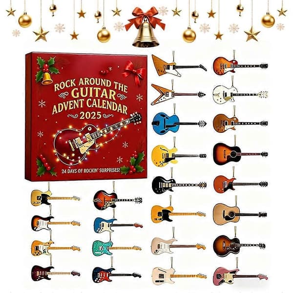 2025 Rock Around The Guitar Julekalender, 24 dager nedtelling til jul 2D Flat (LGL)