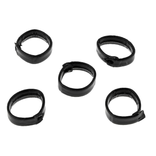 5 stk 20/22/24mm PU-lær armbåndsrem Endeholder Løkke Ring Keepers - [LGL] 20mm Black