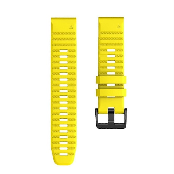 Til Garmin Fenix 6X 26mm Silikonerem LGL Yellow