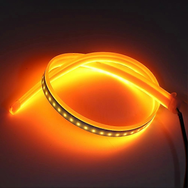 2 stk. LED kørelys sekventiel fleksibel blinklysstrimmel 60 cm / 23,6 tommer (LGL)