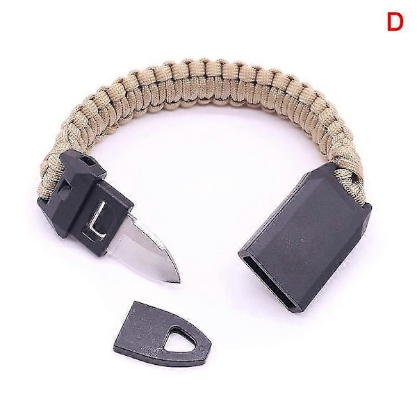 2st Paracord Armband Nödrep Med Överlevnads Visselpipa Och Kniv För LGL D