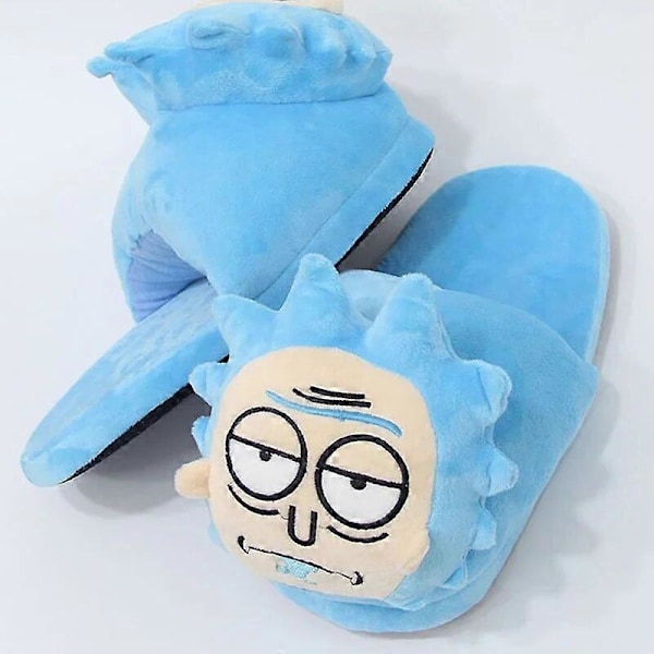 Tecknade Rick and Morty Plyschtofflor Anime Karaktär Rick Sanchez Par Möbler Tofflor Julklapp Födelsedagspresent Grossist LGL cucumber free size About 28CM