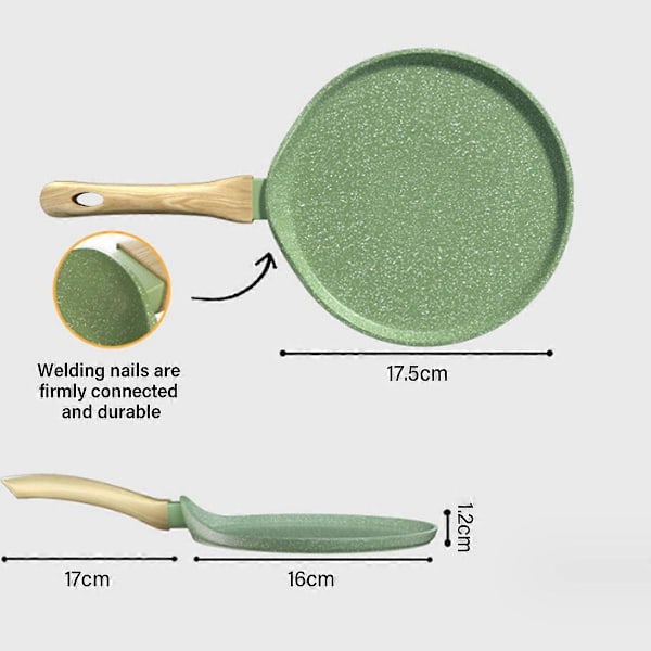 Pande til pandekager med non-stick, flad pandekagepande med schweizisk granitbelægning LGL