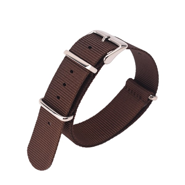 Udskiftnings nylon urrem - 24 mm (LGL) Brun Brun