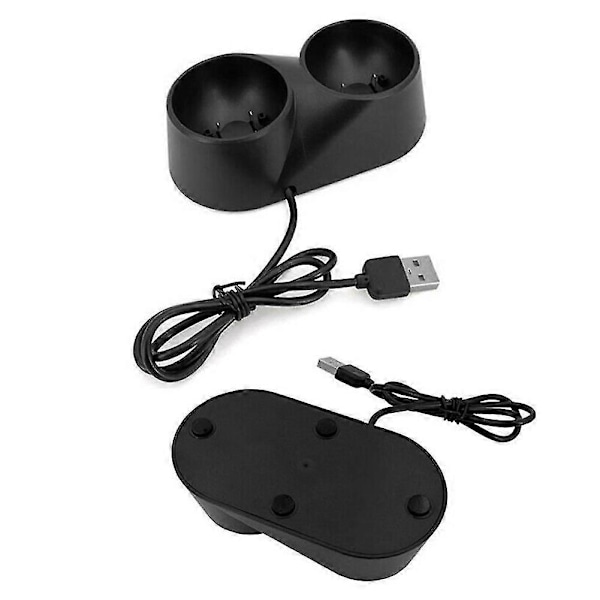 Dubbelladdningsstation lämplig för PS3/ PS4 VR Motion Controller Playstation Move LGL As shown