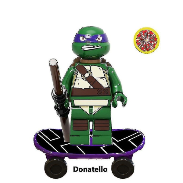 Venalisa 12stk Teenage Mutant Ninja Turtles-seriefigur Raphael Leonardo Michaelangelo Donatello Minifigur Samlet Mini Byggekloss Action