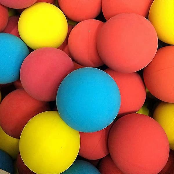 Squash Gummibolde Høj Elasticitet Træning, 12 Pak 5.5cm Gummi Sportsbolde til Squash & Håndbold Spil (LGL)